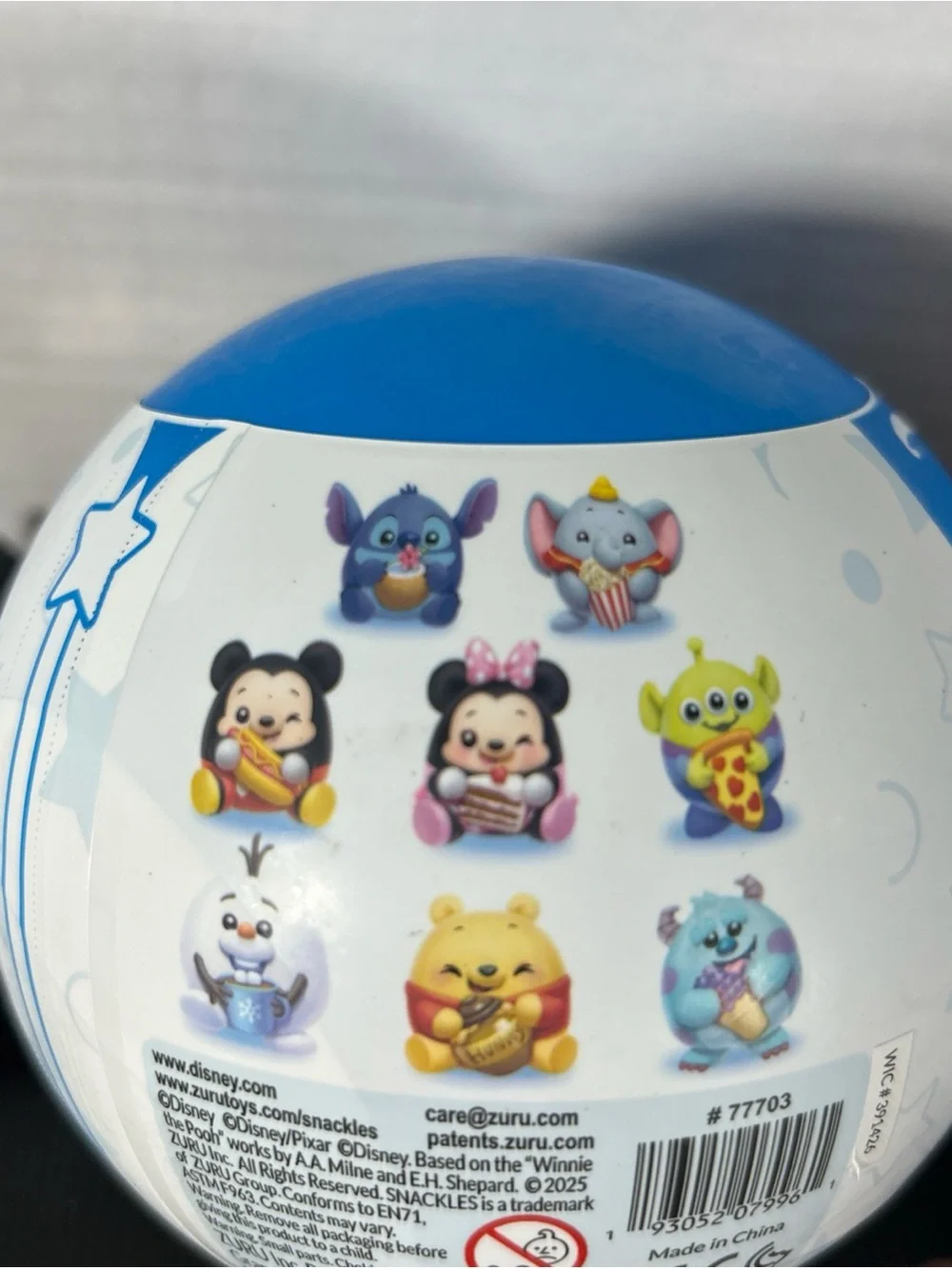 Snackles Disney Surprise Ball with collectible plush set of two brand new